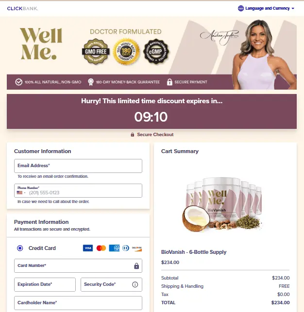 BioVanish Secure Checkout